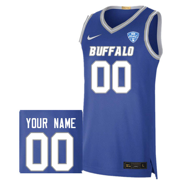 Custom Buffalo Bulls Name And Number College Basketball Jerseys Stitched Sale-Blue